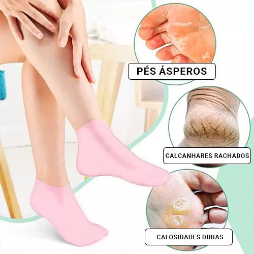 Meias Hidratantes Foot Care/ Efeito SPA nos pés em casa! - Frete Grátis!