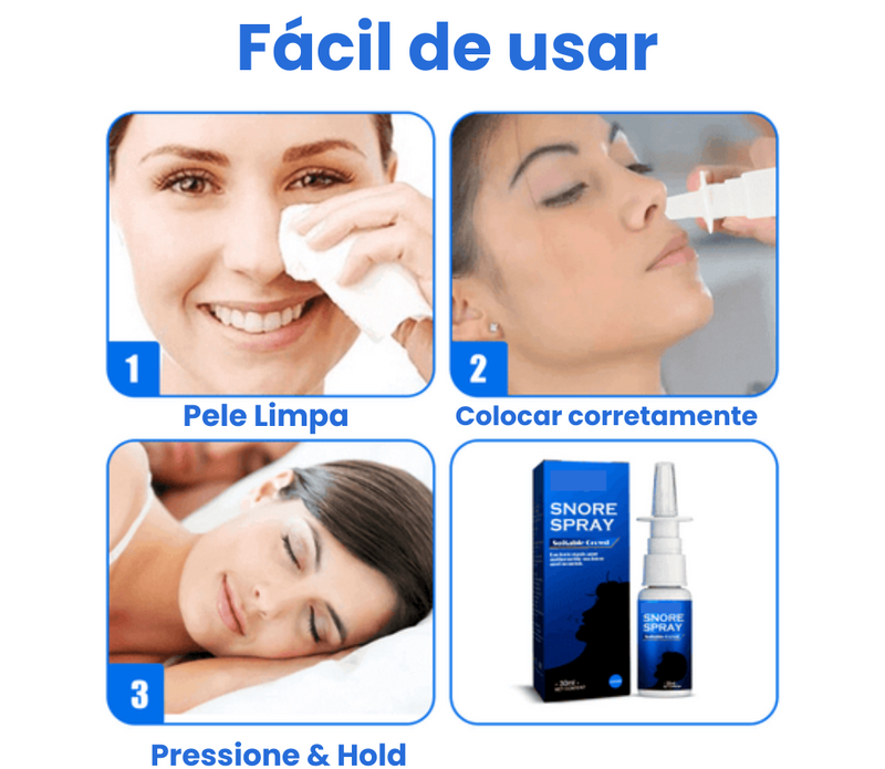 Spray Nasal Líquido Anti-Coceira e Anti-Ronco