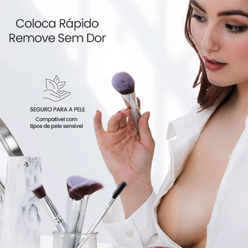 Cobre Seios Invisível e à Prova d'Água - 100% Silicone Médico