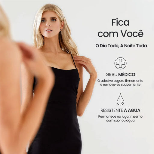 Cobre Seios Invisível e à Prova d'Água - 100% Silicone Médico